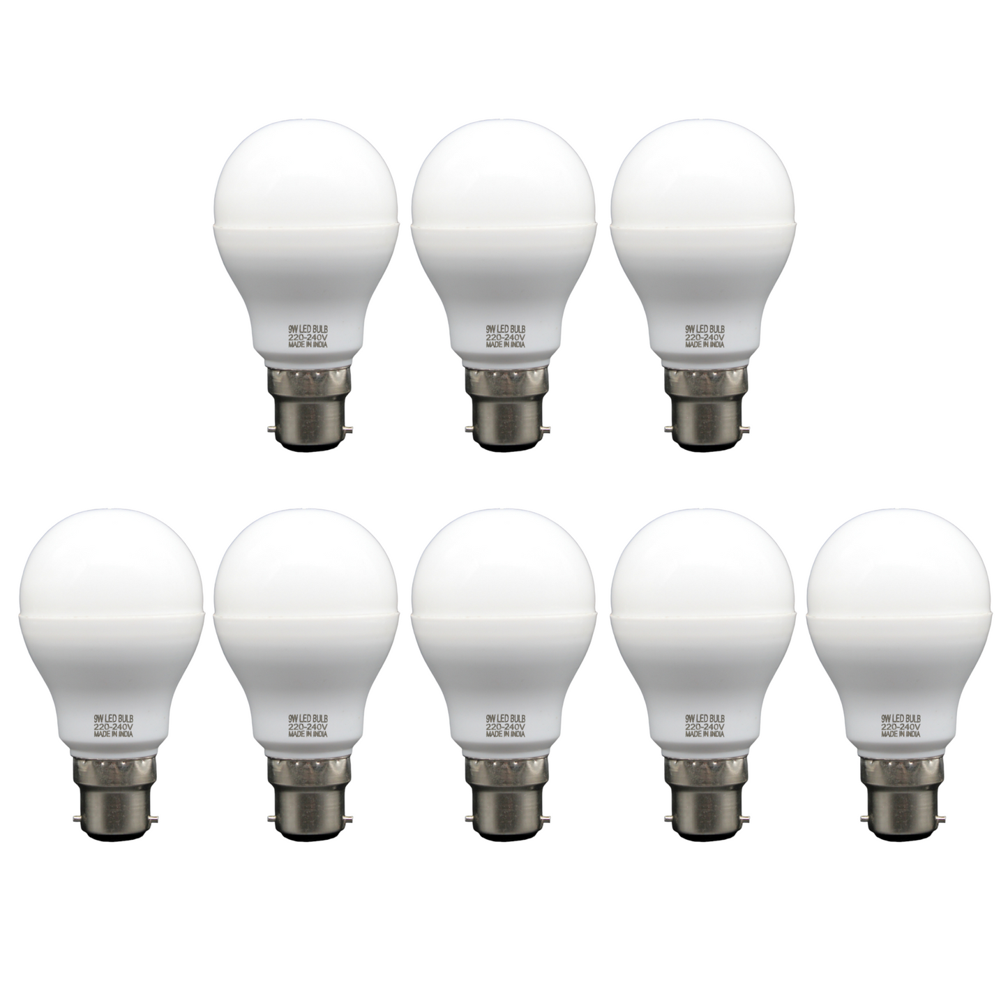 9 Watt LED Bulb (Cool Day White) - Pack of 8