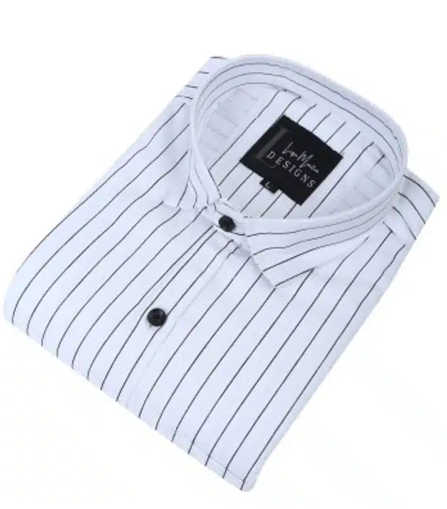 Full Sleeves Shirt for Men (White, M)