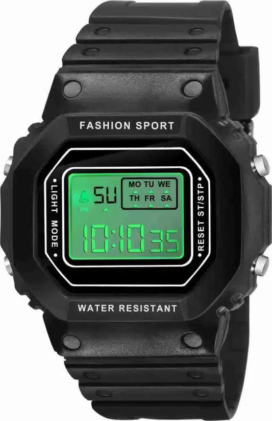 Kids Waterproof Seven Light Sports Watch (Black)