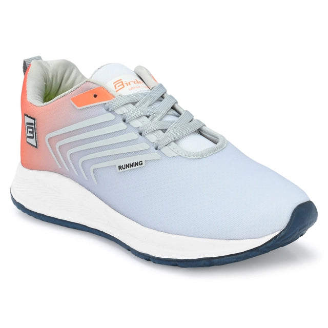 Sports Shoes for Men (Orange & Grey, 6)