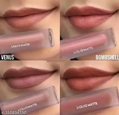 Waterproof Liquid Matte Lipsticks (Nude, Pack of 4)