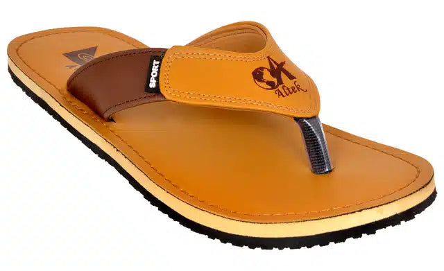 Flip Flops for Men (Tan, 6)