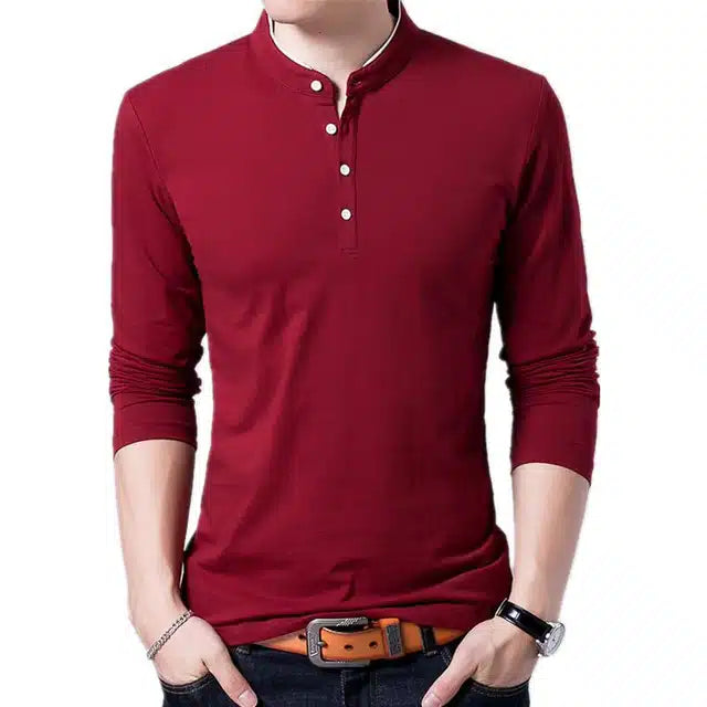 Full Sleeve T-Shirt for Men (Red, S)