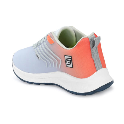 Sports Shoes for Men (Orange & Grey, 6)