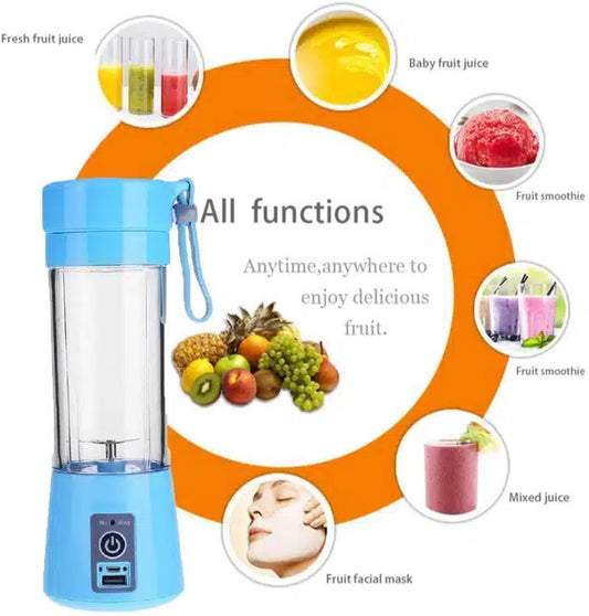 Rechargeable Portable Fruit Juicer (Green, 380 ml)