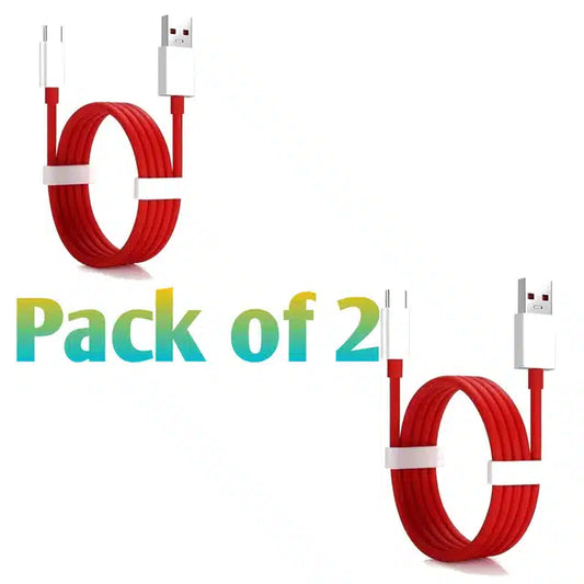 Type-C Data Cable (Pack of 2) (Red)