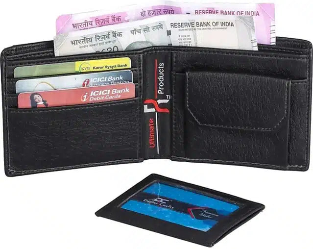 Artificial Leather Wallet for Men (Black)