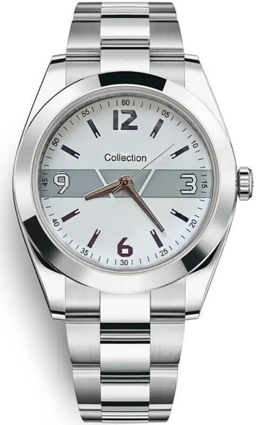 Analog Watch for Men (Silver)