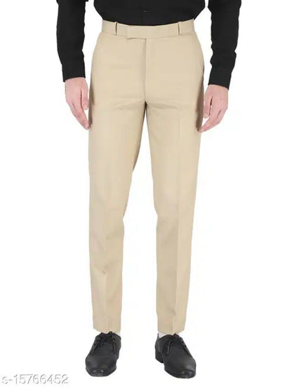 Cotton Blend Trouser for Men (Cream, 28)