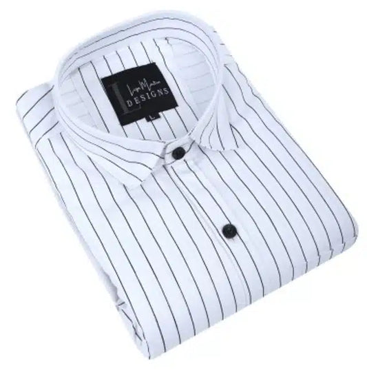 Full Sleeves Shirt for Men (White, M)