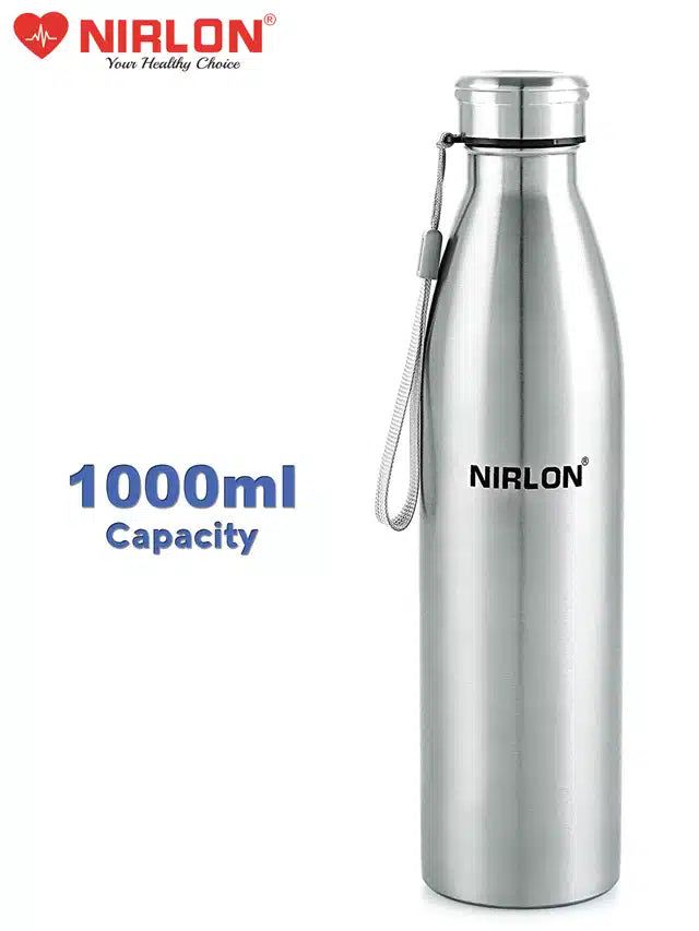 Stainless Steel Water Bottle (Silver, 1000 ml)