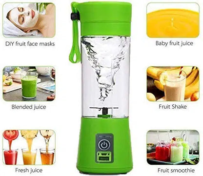 Rechargeable Portable Fruit Juicer (Green, 380 ml)