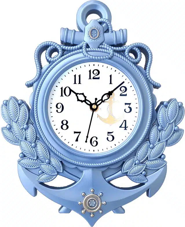 Analog Wall Clock for Home (Light Blue)