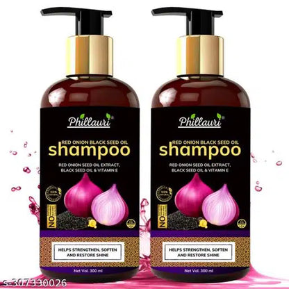 Phillauri Red Onion Black Seed Shampoo (300 ml, Pack of 2)