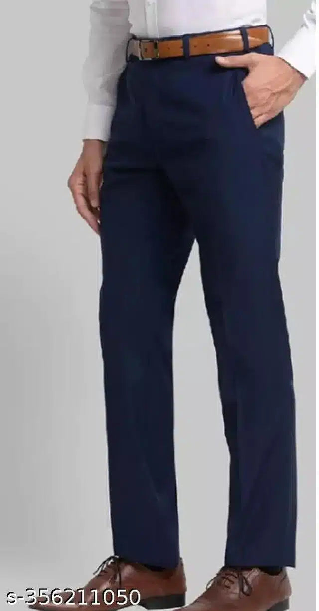 Cotton Trouser for Men (Navy Blue, 28)