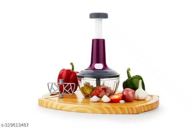 Plastic Manual Chopper (Multicolor, 650 ml)