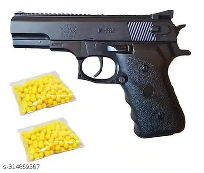 Toy Gun with Plastic Bullets (Black & Yellow, Set of 1)