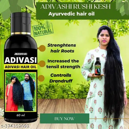 Jogeshvari Adivasi Hair Oil (60 ml, Pack of 2)